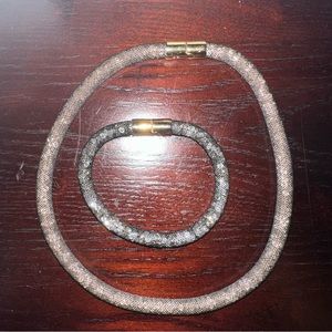 Genuine Swarovski Stardust Necklace and Bracelet Set